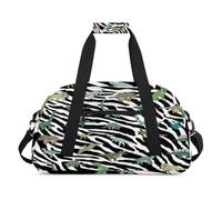 Zebra Animal Dinosaur - Bolsas de lona para niñas y niños, estampado de dinosaurio, bolsa de viaje de fin de semana, 24 L, bolsa de deporte para gimnasio, práctica, color, 24 L, Organizador de bolsas