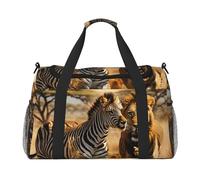 Zebra Animal Print Daily Essentials Bolsa de transporte de mano de gran capacidad para escapadas de fin de semana