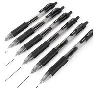 Zebra - Bol grafo retr ctil de tinta en gel Sarasa - Secado r pido - 0,7 mm - Tinta negra - Paquete de 6
