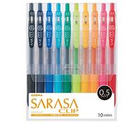 Zebra Bolígrafo de gel Sarasa Clip 0.5 10 colores JJ15-10CA