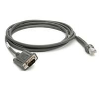 Zebra CBA-R08-S07ZBR cable de serie Gris 2,1336 m RS232 DB9