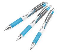 Zebra Classic Z-Grip Flight - Bolígrafos de punta redonda (1,2 mm, 3 unidades), color azul claro