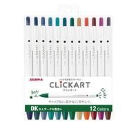 Zebra Clickart Wyss22-12Cdk - Juego de rotuladores a base de agua (12 colores)