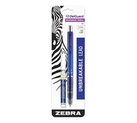 Zebra DelGuard Mechanical Pencil with Bonus Lead Refill, Fine Point, 0.5mm Point Size, Standard #2 HB Lead, Blue Barrel, 1-Count