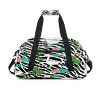 Zebra Dinosaur - Bolsas de lona para niñas y niños, diseño de dibujos animados de dinosaurio, bolsa de viaje de fin de semana, 24 L, bolsa de deporte para gimnasio, práctica, color, 24 L, Organizador