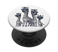 Zebra Family Sunglasses Safari Zoo Animal Lover Zebra PopSockets PopGrip Adhesivo