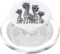 Zebra Family Sunglasses Safari Zoo Animal Lover Zebra PopSockets PopGrip para MagSafe