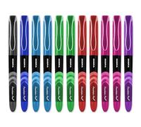 Zebra Fuente - Pluma estilográfica desechable, punta fina de 1,0 mm, grosor de trazo de 0,6 mm, negro, azul, azul claro, verde, rojo, rosa, tinta violeta, paquete de 11