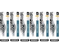 Zebra jk-refll G301 - Bolígrafo retráctil, recambios, 0,7 mm, punta media, tinta negro, - Juego de 12