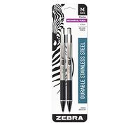 Zebra M-301 Stainless Steel Mechanical Pencil, 0.5mm, Black Barrel, 12-Pack (54010)