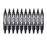 Zebra marcador permanente alta McKee b-mo-150-mc-bk negro 10 piezas