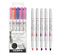 ZEBRA Mildliner Creative Marker - Rotuladores subrayadores, doble extremo, bonito juego rosa y morado