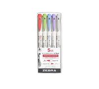 Zebra Mildliner Double Ended Brush Pen & Marker 5/Pkg-Cool & Refined