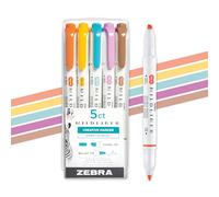 Zebra Mildliner Double Ended Marker Bold & Fine Point 5/Pkg-Warm