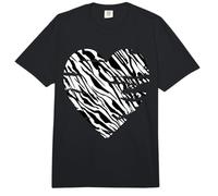 Zebra Passion - Diseño de corazón y rasguño Comfort Colors Adult Heavyweight T-Shirt