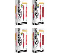 Zebra Pen 46830 Sarasa Dry X20 Retractable Gel Pens 4 Boxes of 12 Pens each 48 Pens Total; Medium Point 0.7mm Red; Rapid Dry Ink Technolo