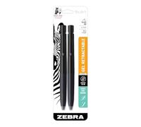 Zebra Pen – bolígrafo de gel bLen retráctil – punta 0,7 mm tinta negra – 2 uds