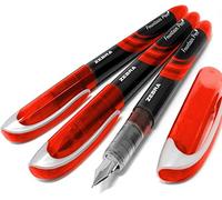 Zebra Pen Cebra Fuente - Desechables Pluma Estilográfica - Tinta Roja - Paquete de 3