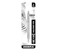 Zebra Pen Bolígrafo retráctil F-701, acero inoxidable, punta fina 0,8 mm, tinta negra, 1 paquete