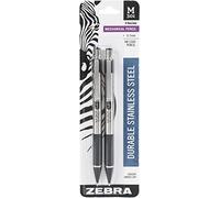 Zebra Pen M-301 Portaminas de acero inoxidable, 0.7 mm, (paquete de 1,2 unidades en total)