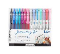 Zebra Pen MILDLINER - Juego de marcadores de doble punta, bolígrafos de gel y resaltadores pastel, multipaquete, marcadores e resaltadores de punta ancha y fina, bolígrafos de doble extremo, colores