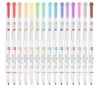 Zebra Pen Mildliner - Rotuladores de doble punta - Marcadores de punta ancha y fina de doble punta - Paquetes de 15 colores - se suministra suelto - tinta sin ácidos y no tóxica (paquete de 30)