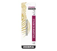 Zebra Pen StylusPen Twist Bolνgrafo 4C Recambio Punta fina 0,7 mm Tinta negra 2 unidades