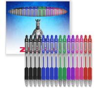 Zebra Pen Z-Grip - Bolígrafos retráctiles, punta de 1,0 mm, paquete de 16 unidades, en caja de regalo de cartón, escuela, escritura, trabajo, oficina (surtido)