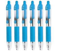 Zebra Pen Z-Grip - Mini bolígrafos de punta redonda, 11,4 cm de longitud, tinta azul claro, paquete de 6