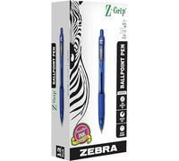 Zebra Pen Z-Grip Retractable Ballpoint Pen, Fine Point, 0.7mm, Blue Ink, 12-Pack (23920)
