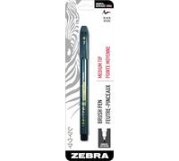 Zebra Pen Zensations - Bolígrafo de pincel mediano, tinta negra resistente al agua, 1 paquete