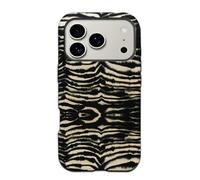 Zebra Print Dual Layer Shockproof Case, Zebra Dual Layer Shockproof Case for iPhone 17 Pro Max - Polycarbonate Shell & TPU Lining, Heavy Duty Protection for iPhone 17/16/15/14 (BLACK-A,FOR 17promax)