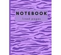 Zebra Print Notebook - Large 8.5 x 11'' Lined Journal for Writing, School, Work, and Daily Note: Aesthetic Purple Animal Pattern Notebook for Women, Teens, Students, and Office Use