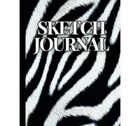 Zebra Print Sketch Journal Notebook: Plain And Lined Paper Combo For Kids, Boys And Girls Who Like To Sketch And Write (Softcover)