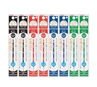 Zebra RNJK5-BKRBLG-8AZ - Recambio para bolígrafo, NJK-0.5 plomo, Sarasa Multi, Sarasa Select, compatible preferido, negro, rojo, verde azulado, juego de 8