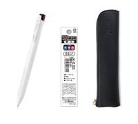 ZEBRA SARASA 3C - Bolígrafo múltiple y recambios de 0,5 mm (negro, azul, rojo), estuche delgado negro original QULLITY