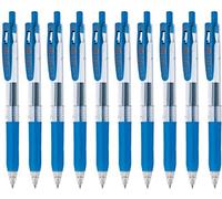 Zebra Sarasa Clip 0,3 retráctil bolígrafos de tinta de gel, empuñadura de goma, 0,3 mm, tinta azul cobalto, juego de 10