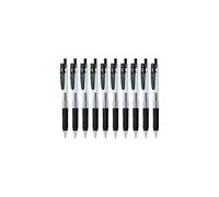 Zebra Sarasa Clip 0.4 Retractable Gel Ink Pen Rubber Grip 0.4mm Black Ink Value Set of 10