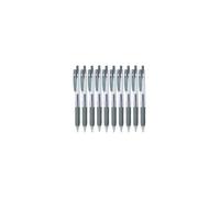Zebra Sarasa Clip 0.4 Retractable Gel Ink Pen Rubber Grip 0.4mm Gray Ink Value Set of 10