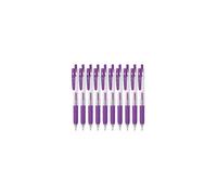Zebra Sarasa Clip 0.4 Retractable Gel Ink Pen Rubber Grip 0.4mm Purple Ink Value Set of 10
