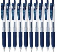 Zebra Sarasa Clip 0,4 retráctil bolígrafos de tinta de gel, empuñadura de goma, 0,4 mm, tinta negra, azul, juego de 10 con la ecología notas adhesivas