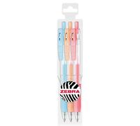 Zebra Sarasa Clip Gel Ink Rollerball Pens - 0.5mm Nib - Wallet Pack of 3 - Milk Tones Set - Milk Blue, Milk Red & Milk Orange Ink