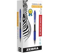 Zebra Sarasa Retráctil Punta Redonda Gel Pluma de Tinta Azul Medio Ref. 46820 [Pack 12]