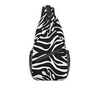 Zebra Stripe Crossbody Sling Mochila Sling Bag Travel Senderismo Chest Bag Daypack