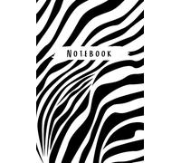 Zebra Stripe Notebook, 100 lined pages: Black and White Zebra Print notebook with lined pages, 6x9inch size (Animal Prints Notebooks)