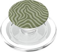 Zebra Stripes Accessories Green Earth Tones Aesthetic PopSockets PopGrip para MagSafe