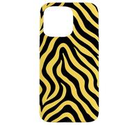 Zebra Stripes Accessory Black and Yello Animal Print Pattern Carcasa para iPhone 15 Pro MAX