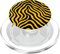 Zebra Stripes Accessory Black and Yello Animal Print Pattern PopSockets PopGrip para MagSafe