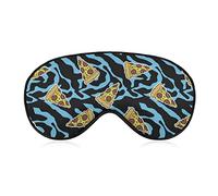 Zebra Stripes Pizza Sleep Eye Mask Blindfold Correas de cabeza ajustables Eye Cover para mujeres, hombres, niñas y niños