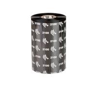 ZEBRA Thermotransferbänder, Zebra, 2100, Wachs, 156 mm, 450m, Außen, Schwarz, 02100BK15645